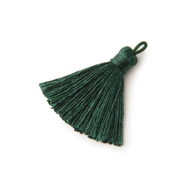 Jewellery tassel 3.5cm dark green
