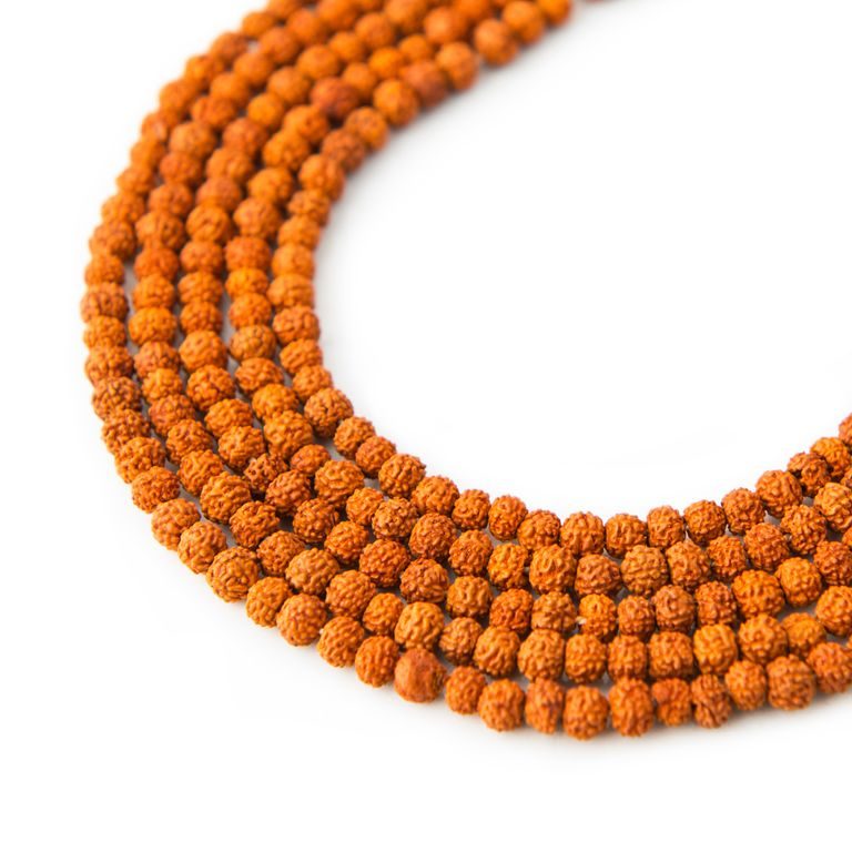 Bead from Rudraksha seed colored 3mm