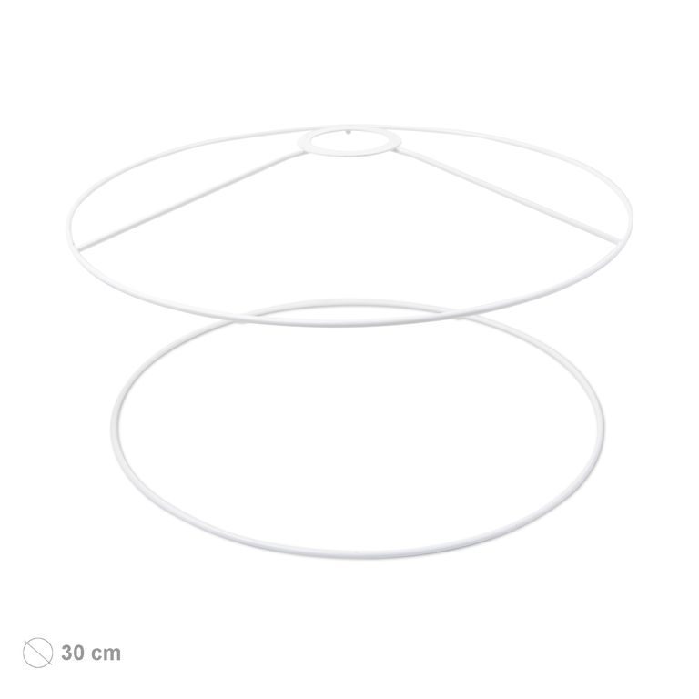 Lampshade frame for a chandelier round set of 2 parts 30cm