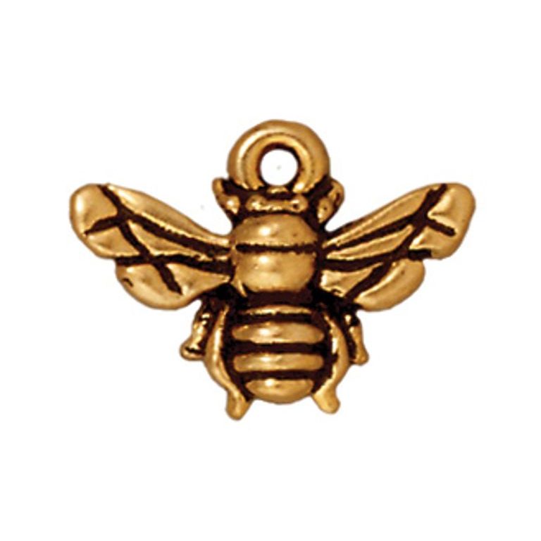 TierraCast pendant Honeybee antique gold