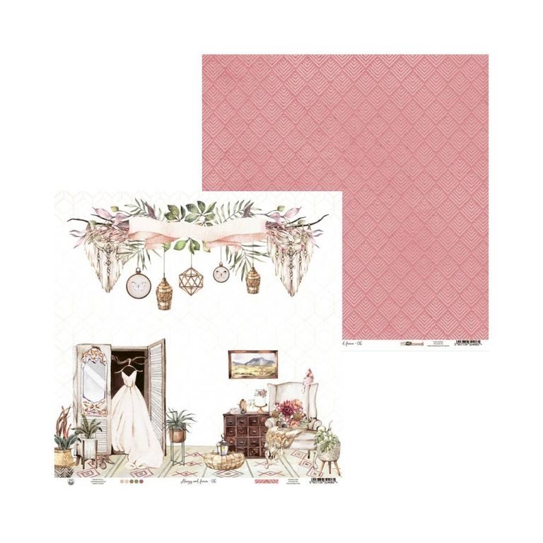 Set of double-sided papers for scrapbook 30x30cm 12 sheets P13 Always and Forever