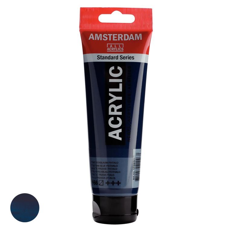 Amsterdam acrylic paint in a tube Standart Series 120 ml 566 Prussian Blue Phtalo
