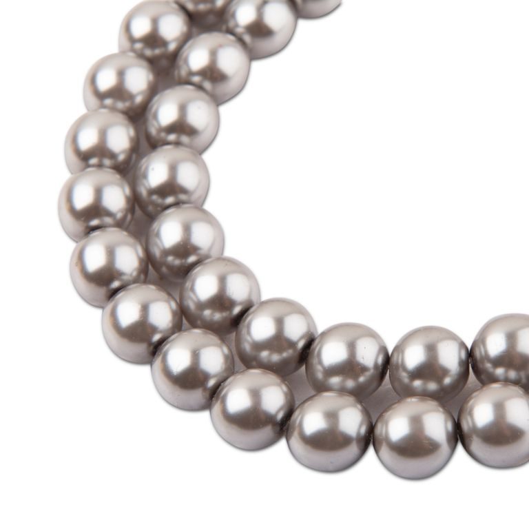 Glass pearls 8mm hematite