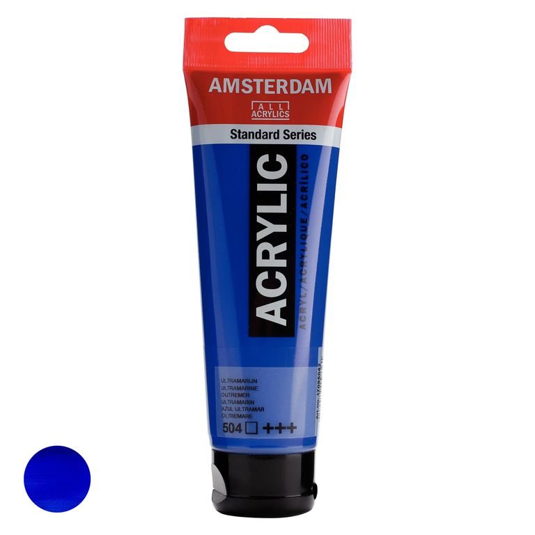 Amsterdam acrylic paint in a tube Standart Series 120 ml 504 Ultramarine