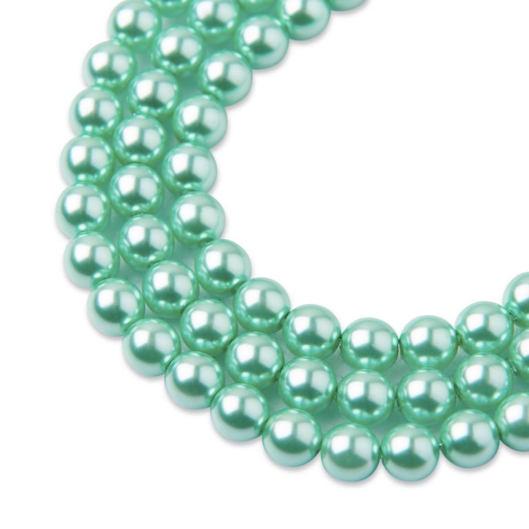 Glass pearls 6mm Mint green