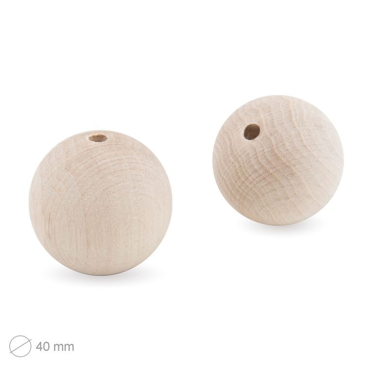 Wooden raw beads 40mm