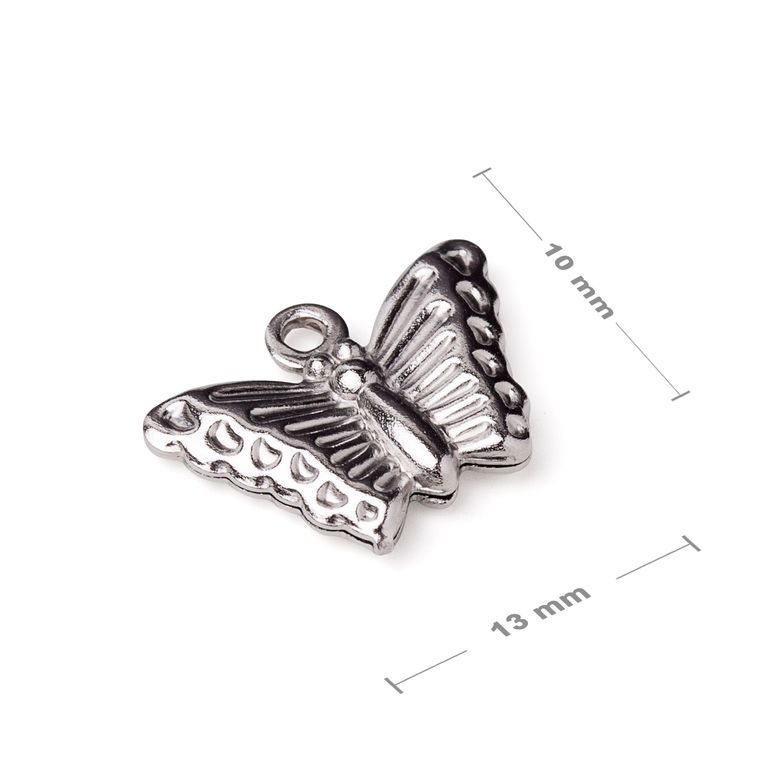 Stainless steel 316L pendant butterfly