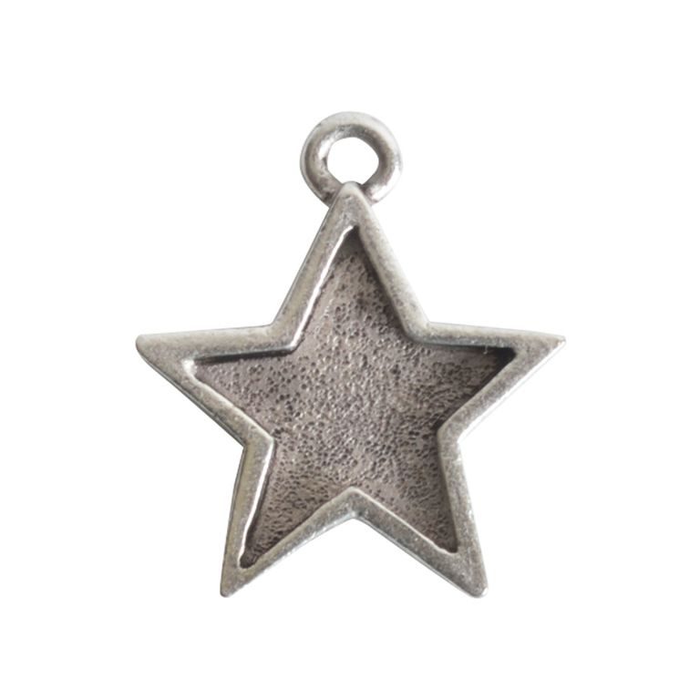 Nunn Design pendant with a setting star 18,5x16mm silver-plated