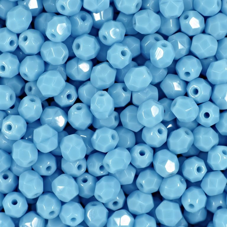 Manumi české broušené korálky 4mm Blue Turquoise