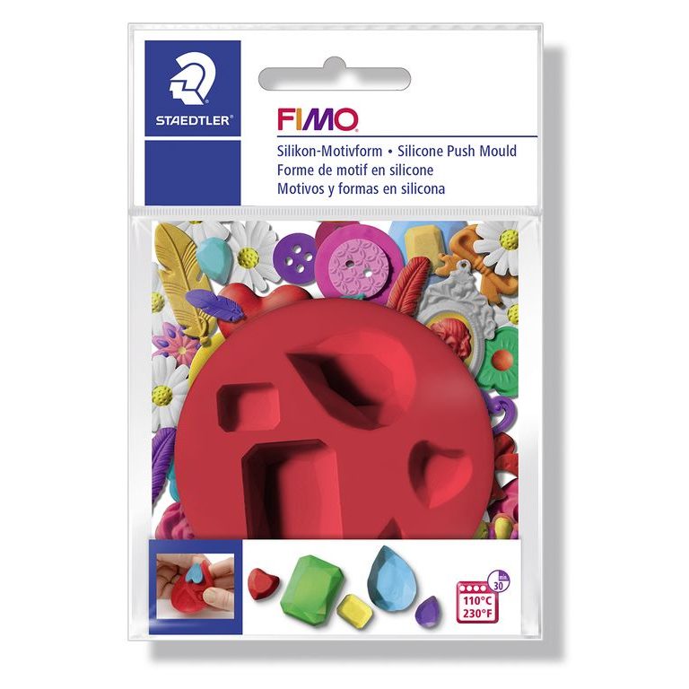 FIMO silicone push mould Gem