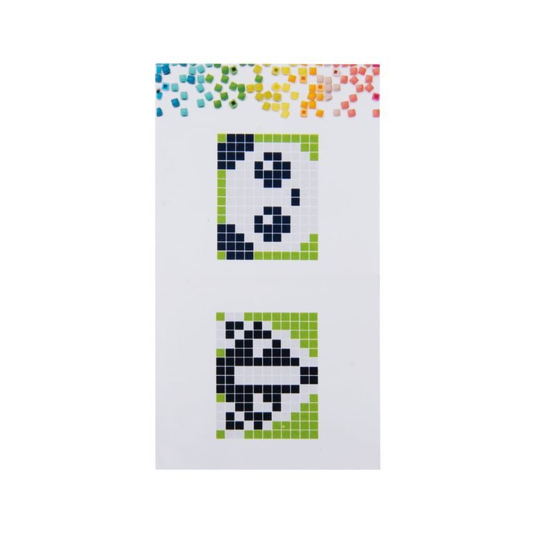 Pixel keychain panda