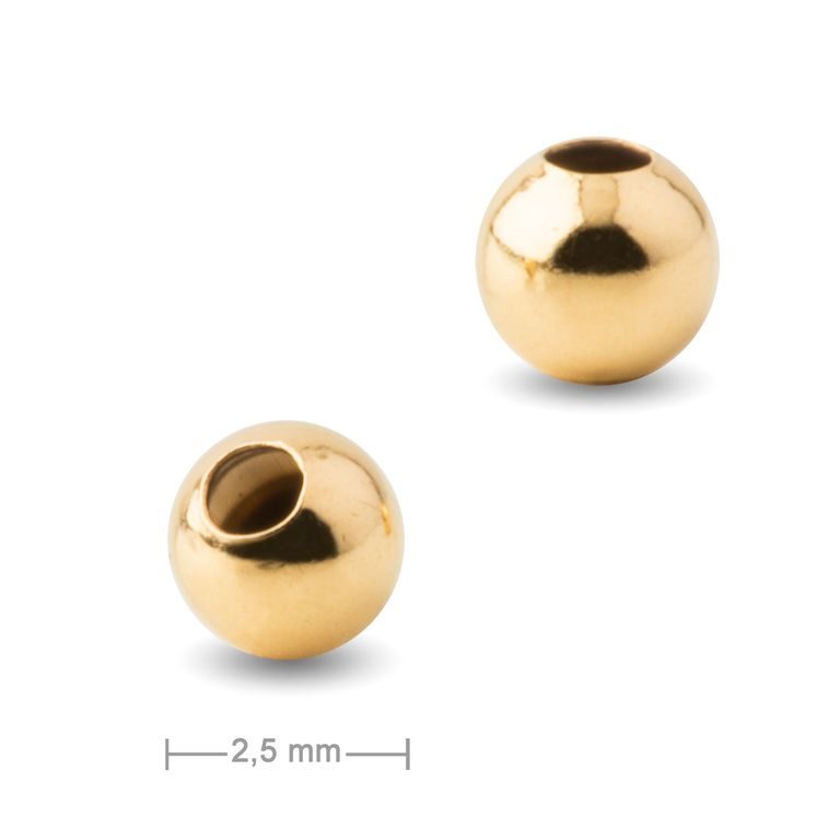 Silver bead gold-plated 2.5mm No.687