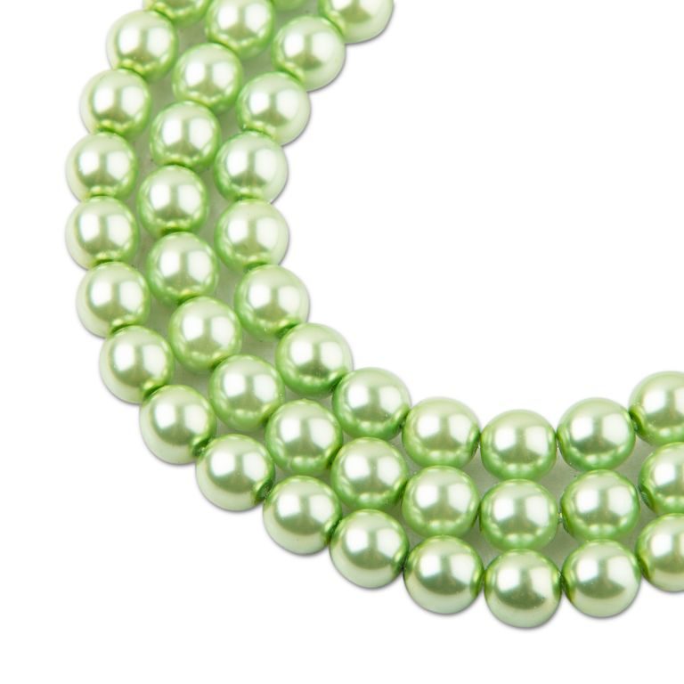 Glass pearls 6mm light green