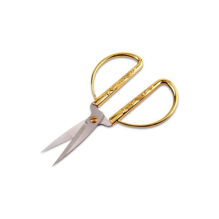 Household scissors 15cm decorative handle with gold colour