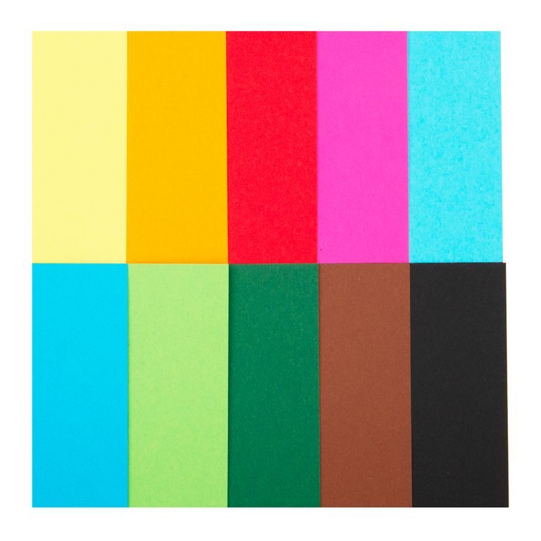 Set of coloured papers 10 sheets A3 130g/m² mix of colours