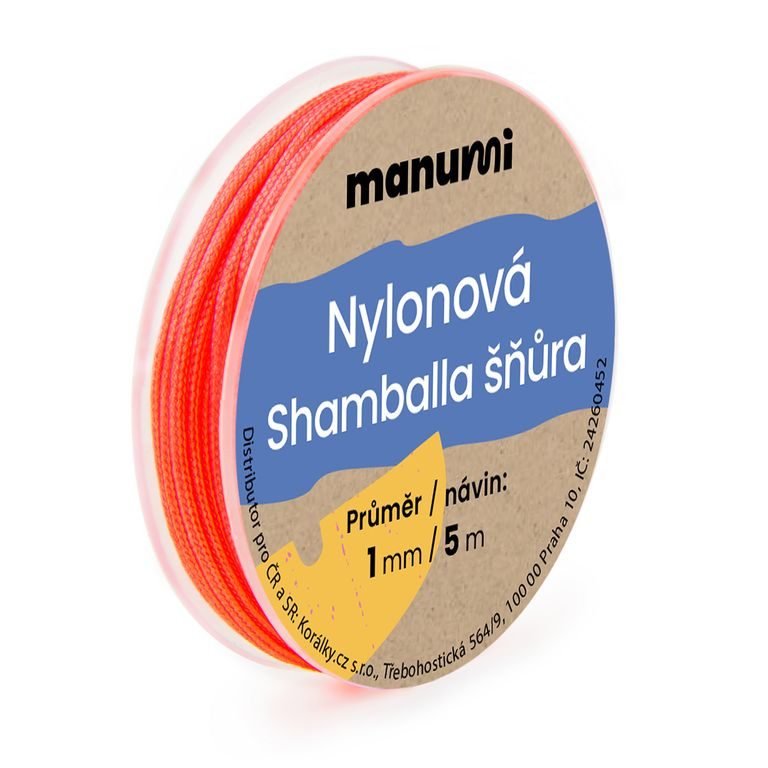 Nylon cord for Shamballa bracelets 1mm/5m red No.21