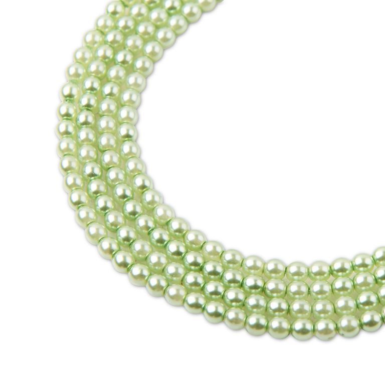 Glass pearls 3mm light green