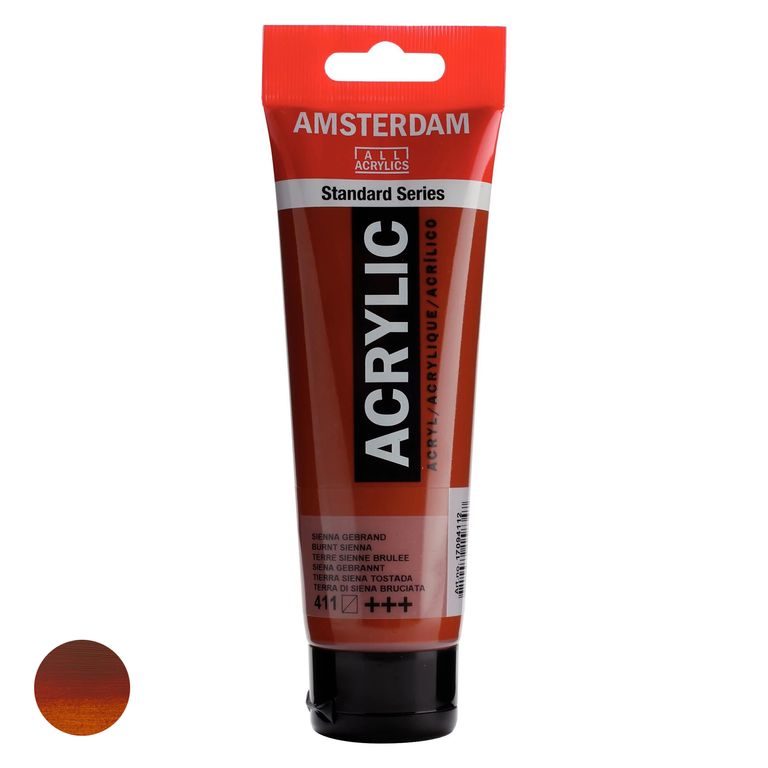 Amsterdam acrylic paint in a tube Standart Series 120 ml 411 Burnt Sienna