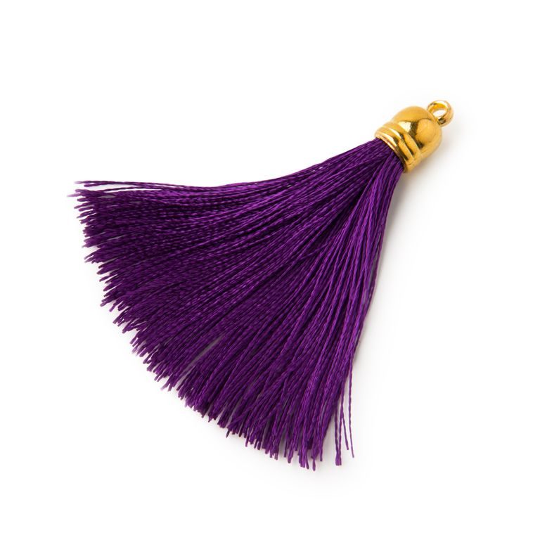 Silk tassel 5cm purple