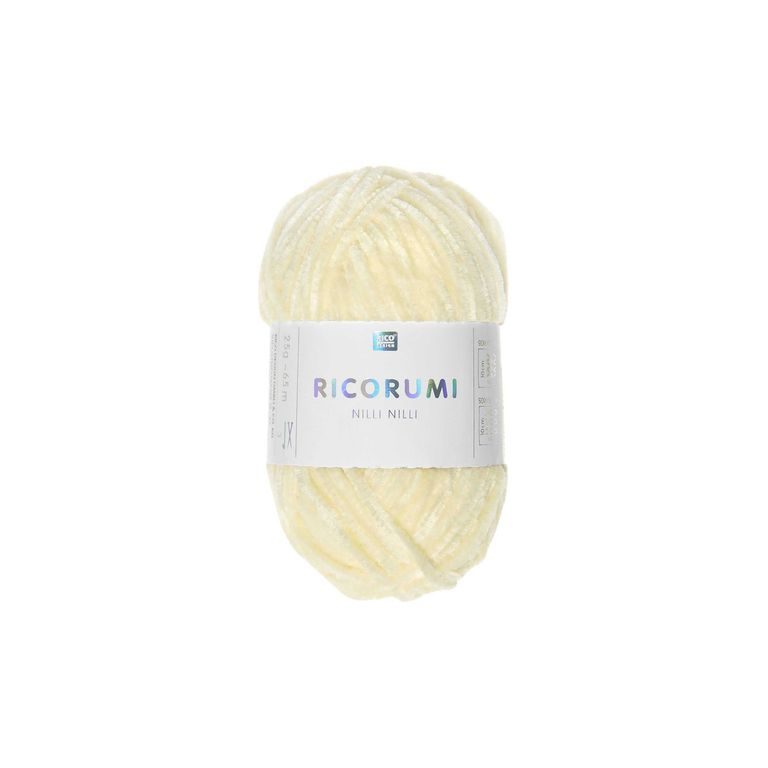 Chenille yarn Ricorumi Nilli Nilli colour shade 003 vanilla