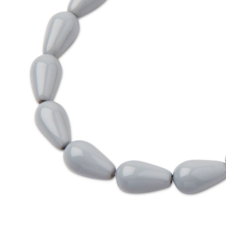 Preciosa perla hruška 15x8mm Crystal Ceramic Grey