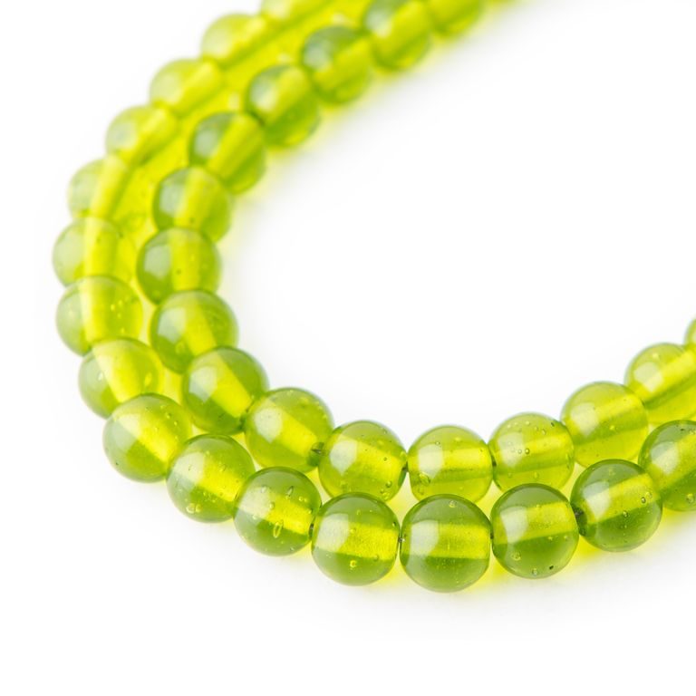 Glass Mala beads 8mm/17cm green