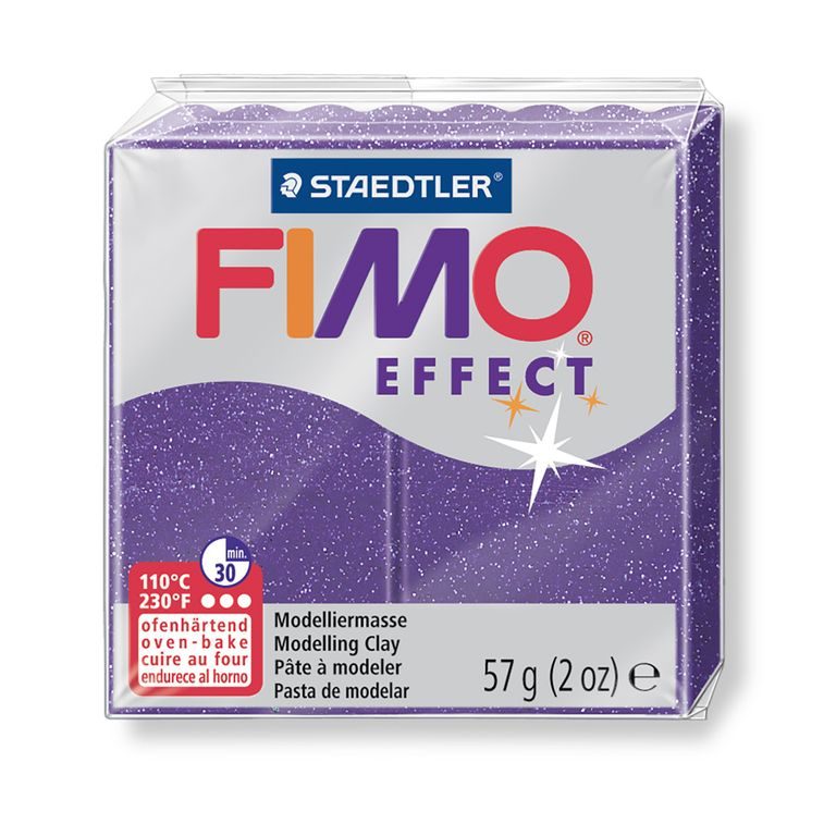FIMO Effect 57 g (8020-602) fialová s trblietkami
