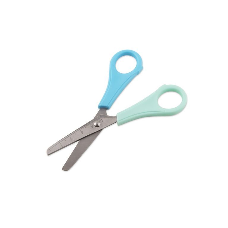 Children's left-handed scissors rounded 13.5cm mix of colours