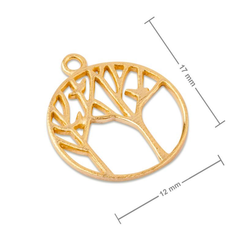 Amoracast pendant trees 17x15mm gold-plated