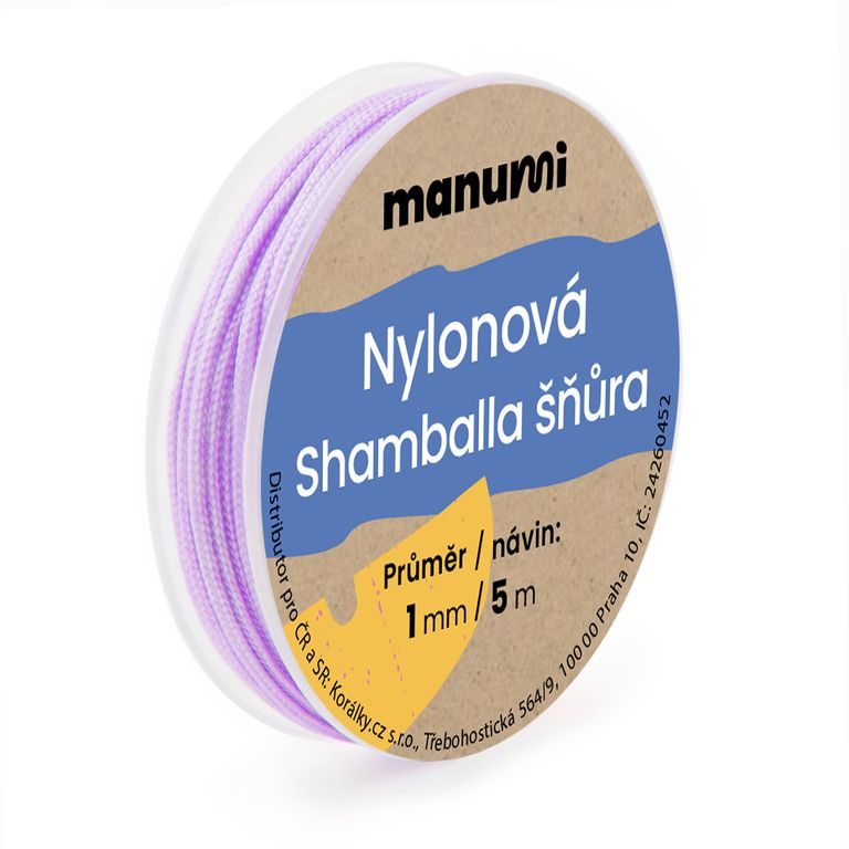 Nylon cord for Shamballa bracelets 1mm/5m light purple No.24