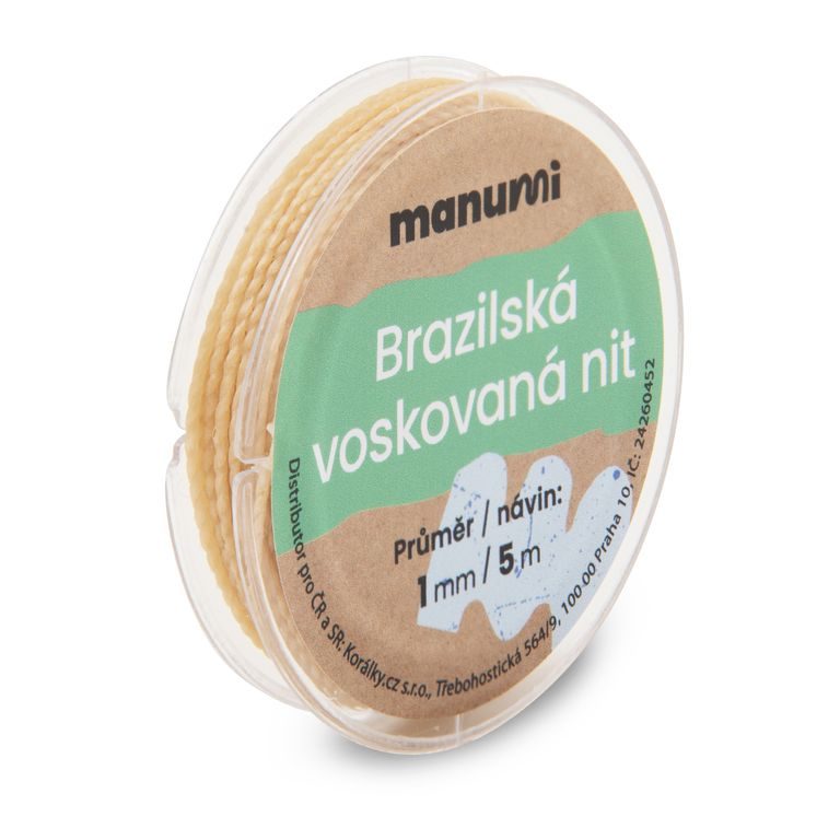 Linhasita | Brazilská voskovaná nit 1mm/5m natural