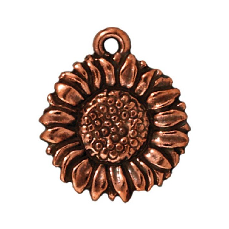 TierraCast pendant Sunflower antique copper
