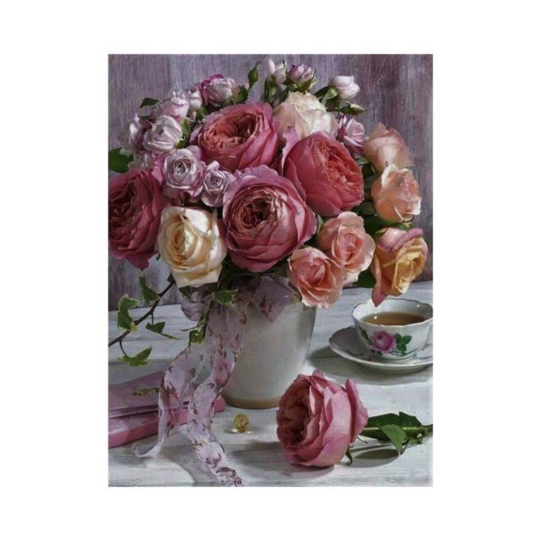Diamond painting bouquet of roses