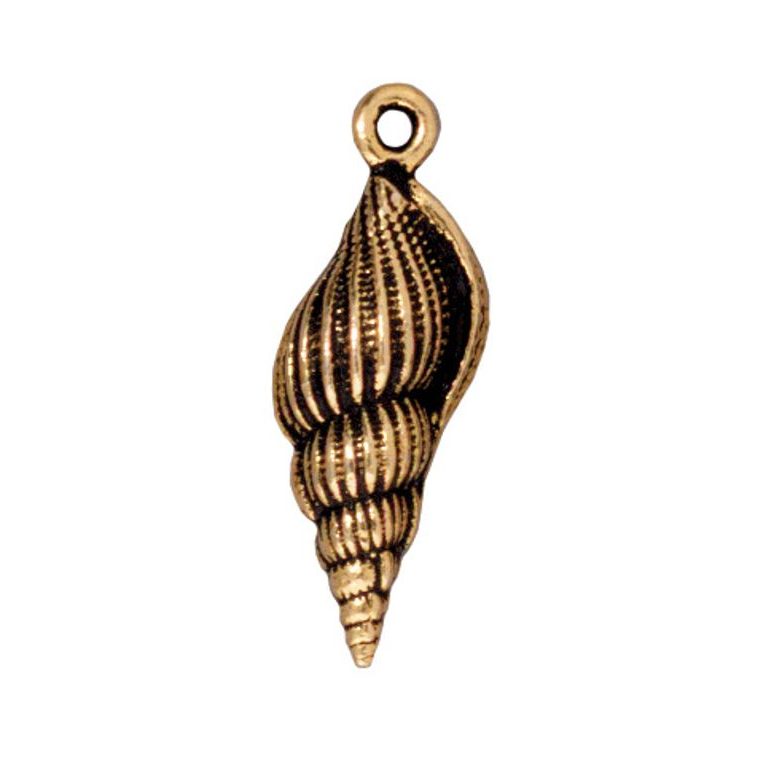 TierraCast pendant Large Spindle Shell antique gold
