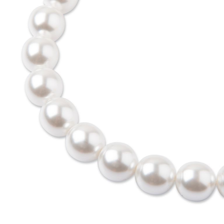 Glass pearls 10mm white