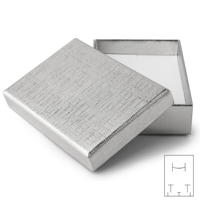 Jewellery gift box silver 51x77x23mm