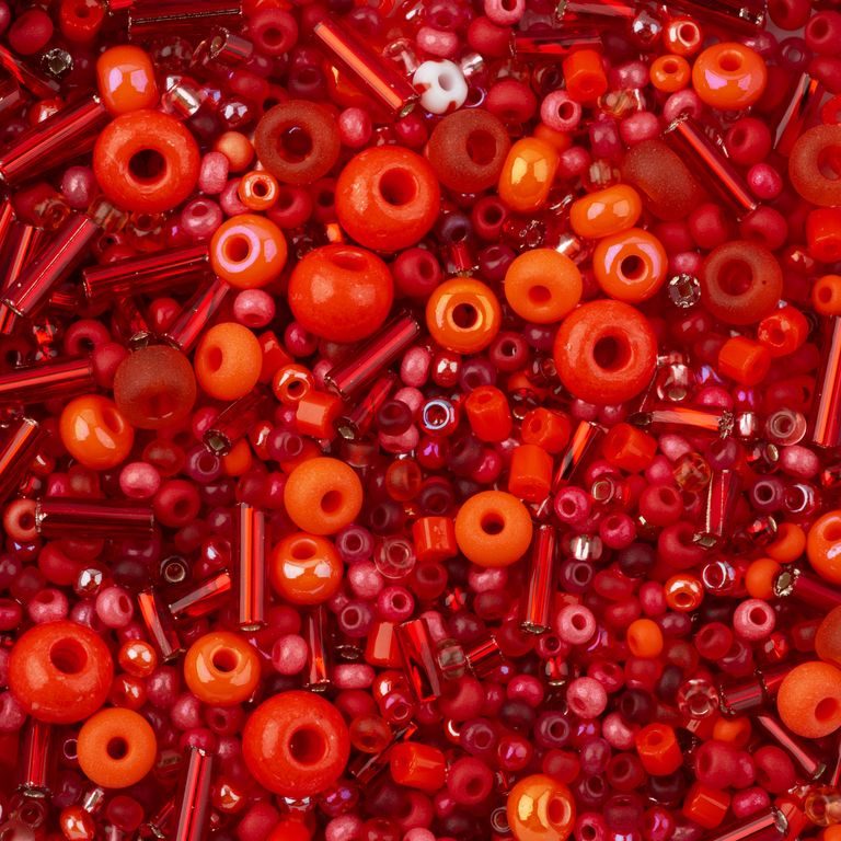 PRECIOSA mix of seed beads red