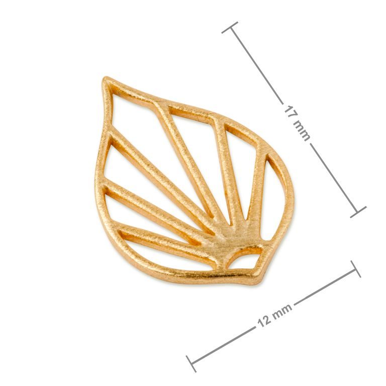 Amoracast pendant palm leaf 17x12mm gold-plated