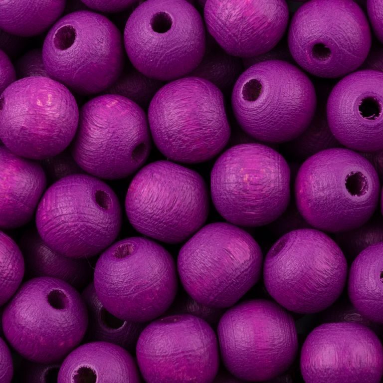Dřevěné korálky kulička 8mm fialová
