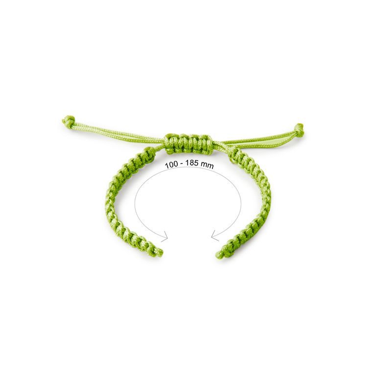 Nylon base for Shamballa bracelets 110mm green