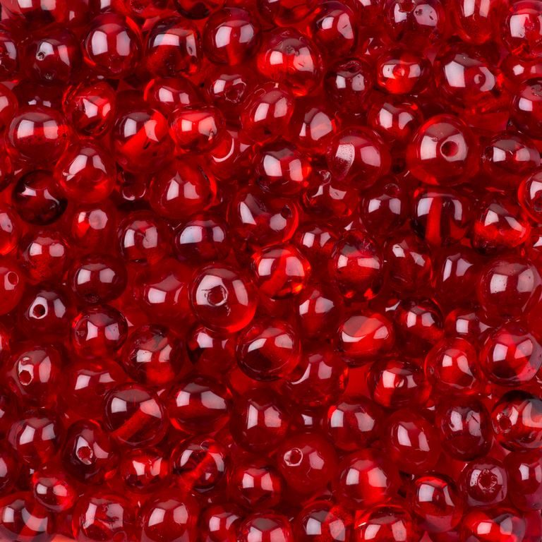 Amber organic bead red