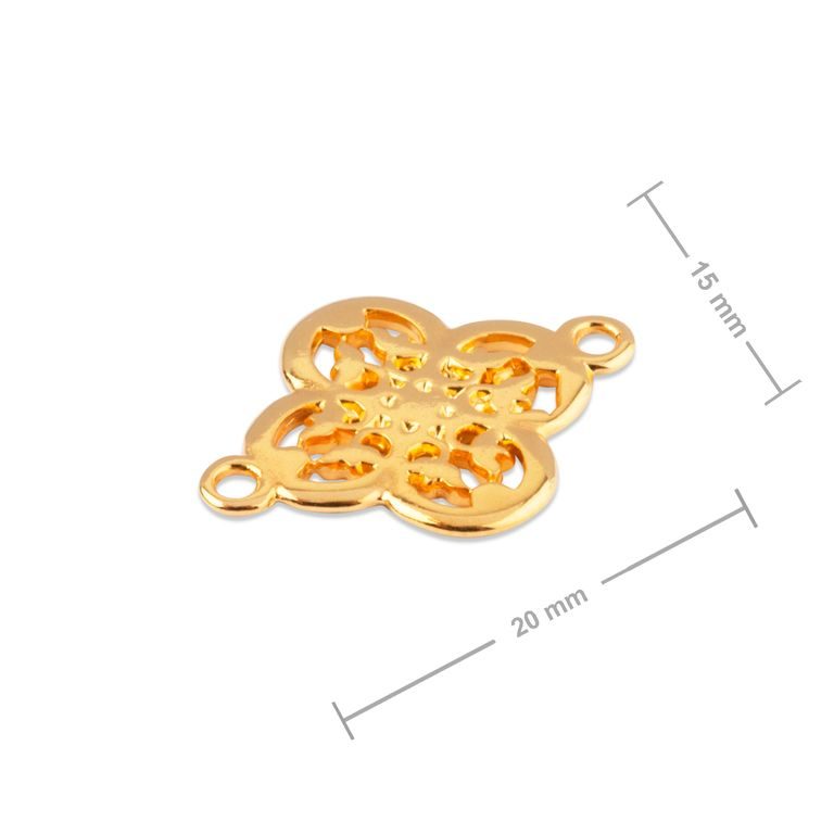 Manumi connector rosette 20x15mm gold-plated