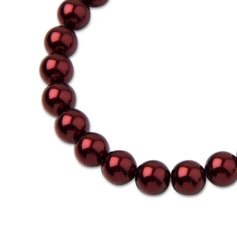 Preciosa guľatá perla MAXIMA 10mm Pearl Effect Bordeaux