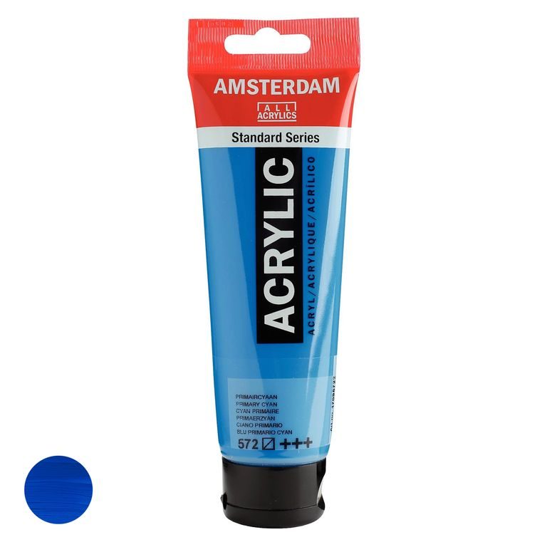 Amsterdam acrylic paint in a tube Standart Series 120 ml 572 Primary Cyan