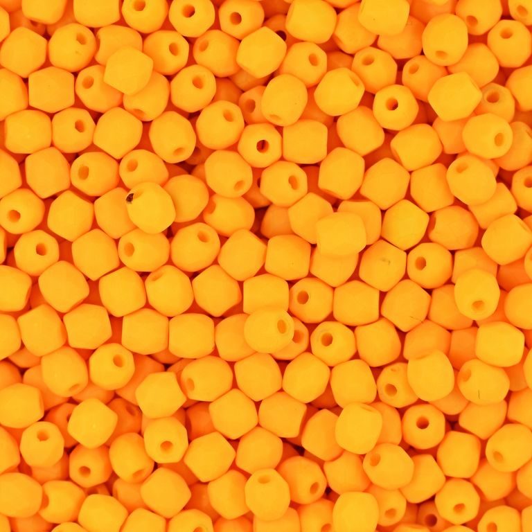 Manumi české broušené korálky 3mm Neon Yellow