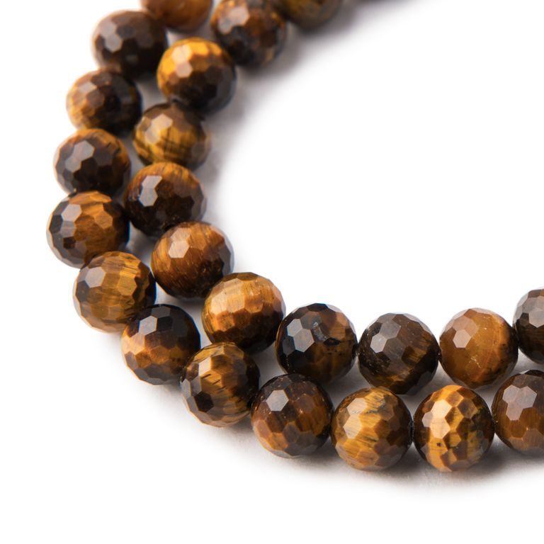 Tiger's eye 8 mm faceted
