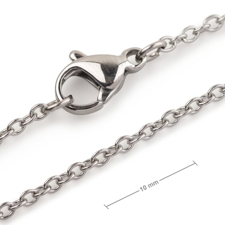 Stainless steel jewellery chain with 2mm link with a clasp 45cm