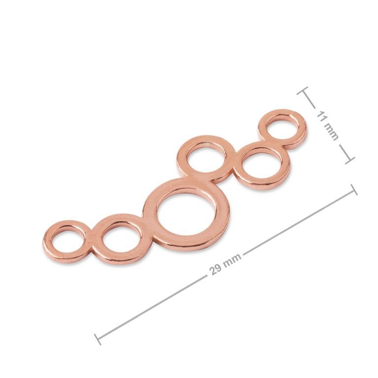 Silver pendant bubbles rose gold plated No.944