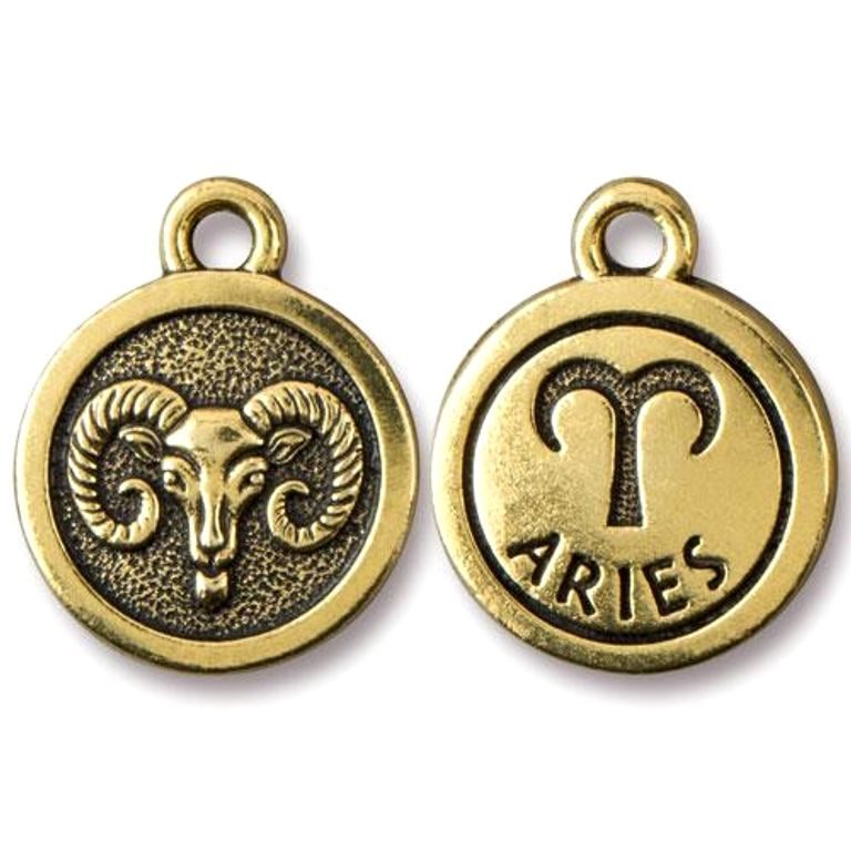TierraCast pendant Aries antique gold