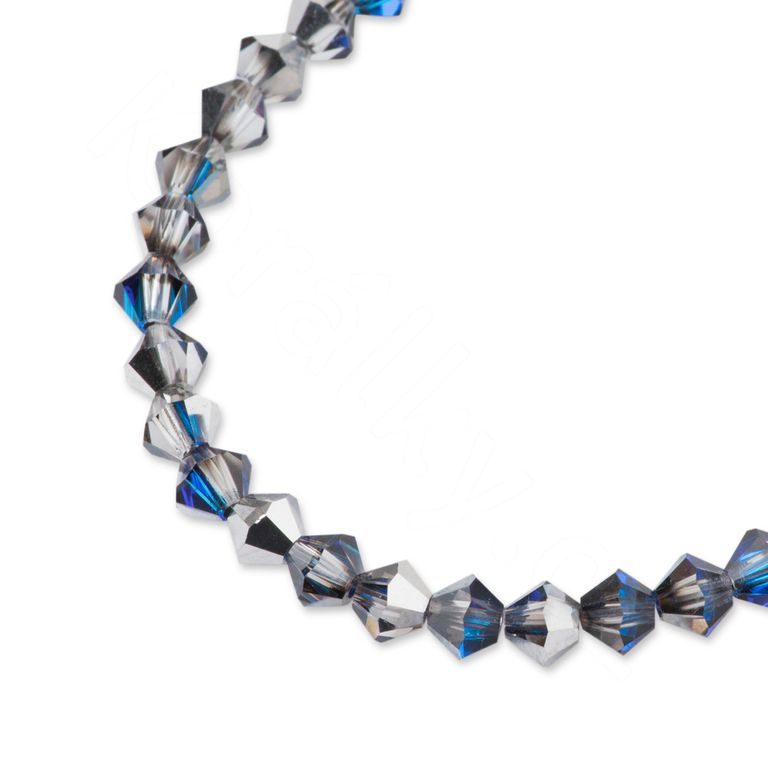 PRECIOSA MC perle Rondelle 4mm Crystal Bermuda Blue